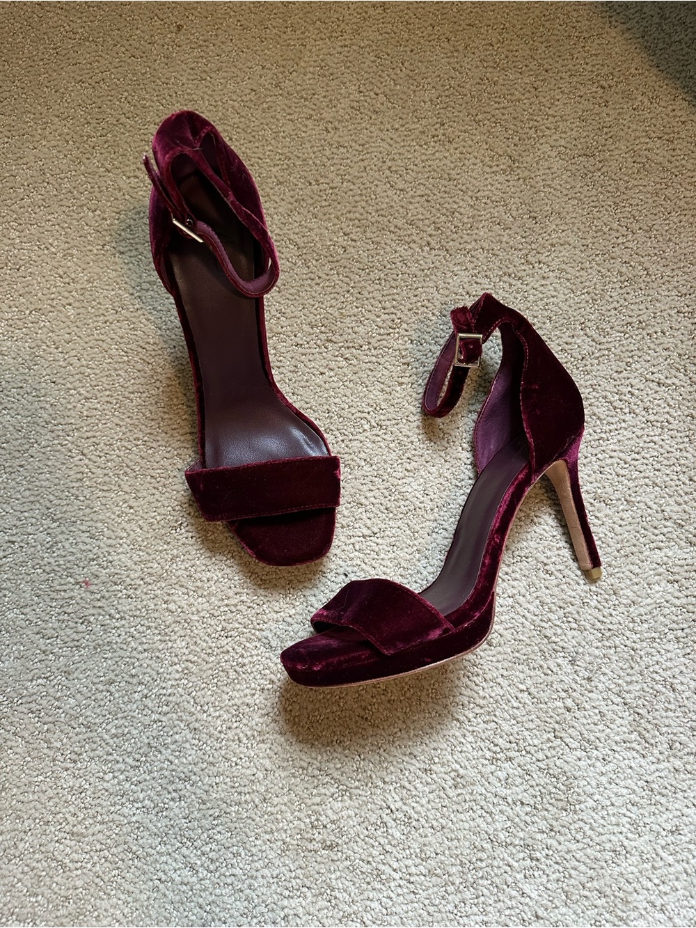 Joie velvet leather heels - Picture 2 of 5